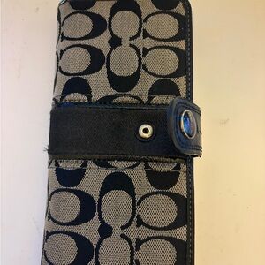 Black and Gray Designer Coach Wallet